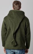 SALE - Detachable pixie hood - cable jacket - Green