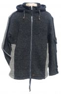Lighter weight - detachable hood - insert jacket - Charcoal/Grey
