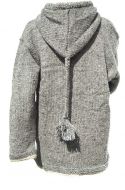 hooded jacket - plait rope - Mid Grey