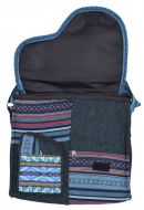Gheri Cotton Patch Saddle Bag - Blue