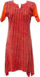 ***SPECIAL SALE PRICE*** - Stonewashed Striped Dress - red