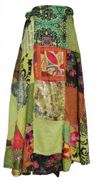 Jaipuri - Patchwork Skirt - Greens