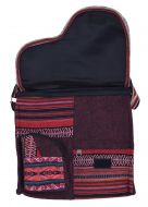 Gheri Cotton Patch Saddle Bag - Red