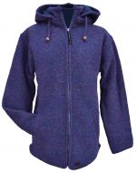 Fleece lined - detachable hood - heather - Blue