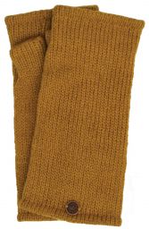 Fleece lined wristwarmer - Plain - Mustard