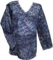 Crackle Dyed Top - Black