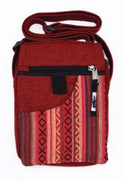 Small bag - cotton gheri fabric - red