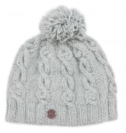 pure wool - cable bobble hat - flint