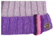pure wool - bobble turn up with tape - lilac/purple