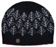 Pure Wool Spruce Beanie - Black and Red