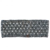 NAYA - pure wool fleece lined - tick headband - mid/pale grey