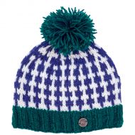 Pure wool - Vibes Bobble Hat - Pacific/wisteria