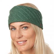 Pure Wool Fleece lined - Diagonal Chain Headband - Shale Green