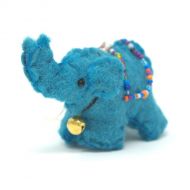 Felt - Christmas Decoration - Turquoise Elephant