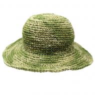 Two Tone Hemp & Cotton Sun Hat - Green