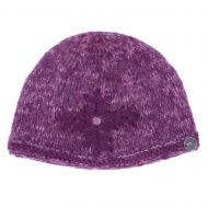 fine wool mix - embroidered beanie - Deep Berry