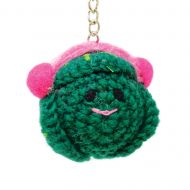 Dark Green Sprout - Crochet Wool - Keyring