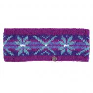 Cosmos headband - hand knit - coral reef