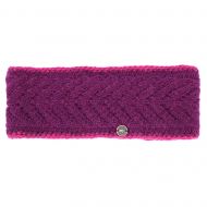Pure Wool Fleece lined - Lace Edge Headband - Deep Berry