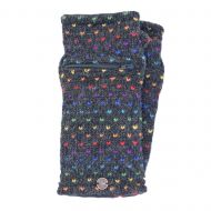 Fleece lined wristwarmer - Zip Pocket Rainbow Tick - Charcoal