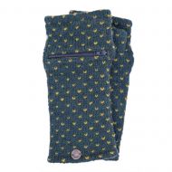 Fleece lined wristwarmer - Zip Pocket Tick - Pine Green