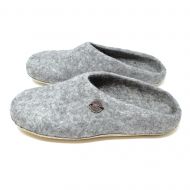 Pure Wool Felt - Slippers - Mid Grey