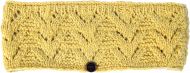 Pure Wool Hand knit - fir stitch headband - cornsilk