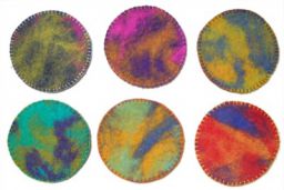 Hand felted reversible Coasters