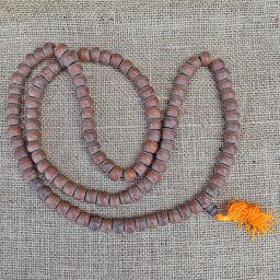 Mala Beads - dark coloured bodhi beads - with guru bead and tassel