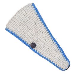 Pure Wool Fleece Lined - Headband - Plain White/blue