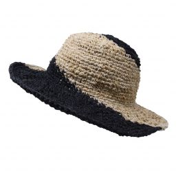 Swirl Hemp & Cotton Sun Hat - Black