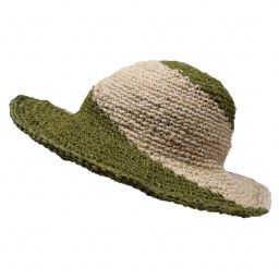 Swirl Hemp & Cotton Sun Hat - Green