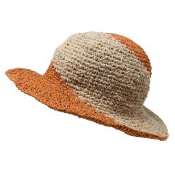 Swirl Hemp & Cotton Sun Hat - Orange