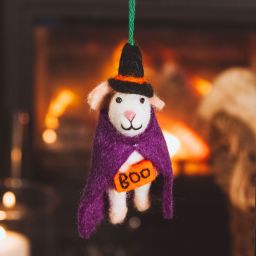 Mouse Witch - Wool Felt - Hanging Decoration