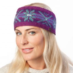 Cosmos headband - hand knit - coral reef