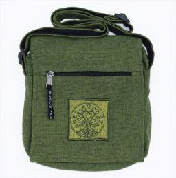 Medium motif bag - multi zipped - green