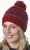 Pure Wool Pattern bobble hat - hand knitted - autumn