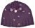 Half fleece lined - pure wool - french knot beanie - Grape