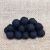 pure wool - 10 handmade felt balls - black
