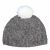 Pure wool - plain diamond cable - bobble hat - marl brown