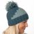 Pure Wool Bobble hat - hand knit - Trail - Slate