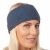 Pure Wool Hand knit - square moss headband - denim blue