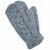 XL Cable Mittens - Fleece Lined - Heather grey