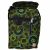Small print and embroidered fabric bag - green