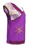 Drop hem - print - T shirt - purple/green