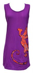 Light weight cotton - gecko tunic - purple