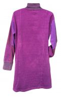 Embroidered  Patchwork Coat - Purple