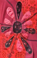 ***SALE*** - Applique - large flower - long sleeve top - red