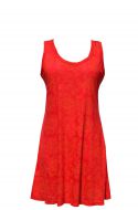 Interlocking patterns - lightweight racerback tunic - red