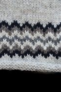 hand knit  jumper - Zig zag - pale grey